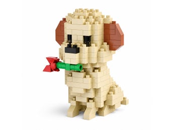 Micro Blocks hundserie - GOLDEN RETRIEVER – mini byggsats för vuxna