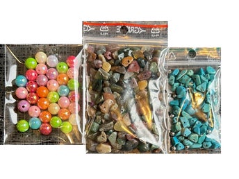 ett pärlpaket 3 sorter unika pärlor
