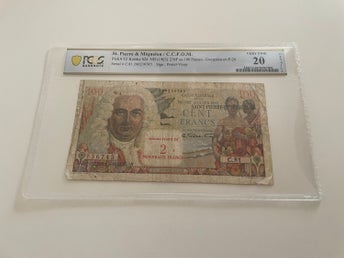 St. Pierre et Miquelon - 2 NF on 100 Francs 1963 - PCGS 20 VF