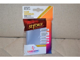 Card Sleeves 40st KeyForge Exoshields 66x92mm Genomskinliga Gamegenic Ny