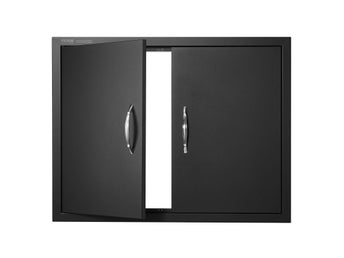 BBQ Access Door, 788x610 mm Double Outdoor Kitchen Door, Cold Plate Flush Mount