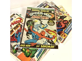 95 st Marvel Team-Up i fint skick inkl förstanr! Många toppex!