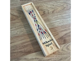 Retro Mikado spel ”Plockepinn” med regler & original ask i trä