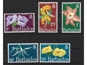 Barbados 1970 Blommor 5v