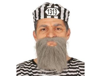 Fånge hatt mössa Maskerad Halloween O/S Ny