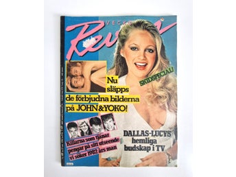 Vecko Revyn nr 48 1981 - John Lennon, Yoko Ono, Mary Crosby, Jon English