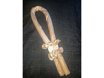 Champagnefärgad ny Värmefri locktång med scrunchies
