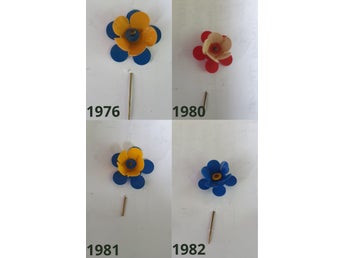 MAJBLOMMOR nål 1976, 1980, 1981 och 1982