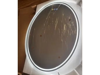 60 x 80 cm 24W oval väggmonterad badrumsspegel med LED-bakgrundsbelysning
