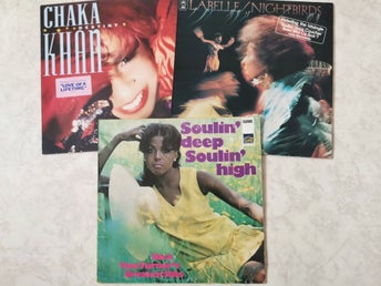 Parti med 3 Vinyl LP-skivor: Chaka Khan, Labelle, Ike & Tina Turner