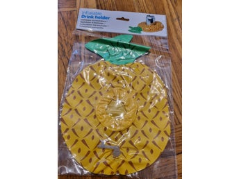 ANANAS UPPBLÅSBAR DRYCKESHÅLLARE pooltillbehör *NY INPLASTAD*