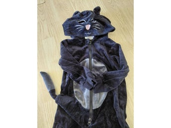 Ellos kattdräkt jumpsuit maskeraddräkt mjukisdräkt 98-104