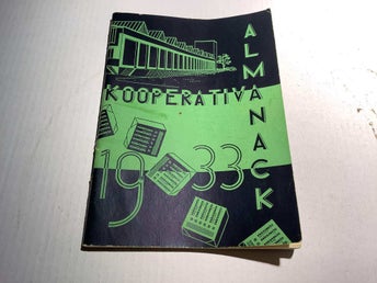 1933 Almanacka Almanack Almanackan KF Konsum Coop #A