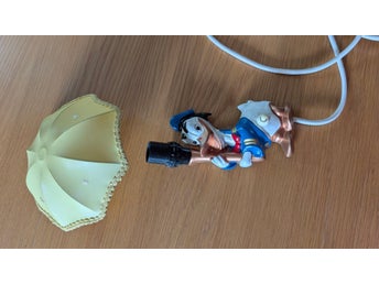 Kalle Anka retro vägglampa med lampskärm 50/60 tal