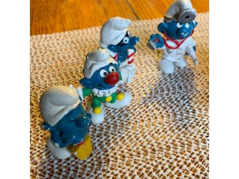 Samling av 8 stycken Smurf-figurer