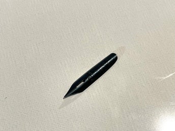 Vintage svensk stålspets till dopp-penna RADIUS LTD 355 F Reservoar Nib