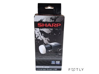 Sharp BS1K1EL400A Universal Quad LNB Satellit Mottagare 3D HD Svart
