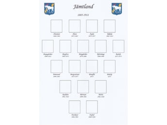 Bladsats Jämtland Oscar II, 8 blad