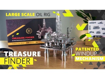 Ny Metal Time Treasure Finder 3D Metallbyggsats Oljerigg