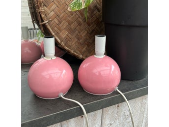 Artilux 8601 bordslampor, rosa retro vintage klotlampa