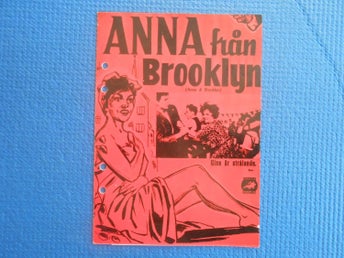 Filmprogram Anna från Brooklyn med Gino Lollobrigida Vittorio de Sica 1960