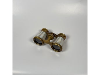 Vintage Teaterkikare med pärlemor Binocular Brass