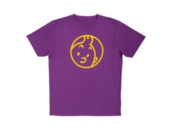 Tintin - T-Shirt - Lila ansikte