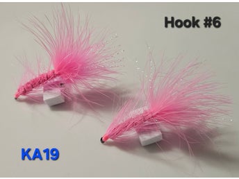 (KA19) 2-pack Wolly Bugger Flugor krok #6 - Till Regnbåge, Öring m.m