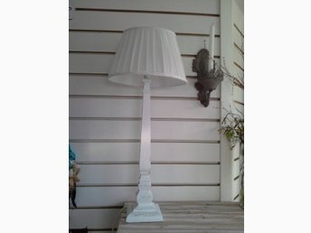 Kort auktion! hög, tjusig lampa med skärm, belysning, shabby chic ...