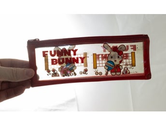 Funny Bunny - Vintage 80's Pennfodral - Kanin - Pennförvaring - Förvara pennor