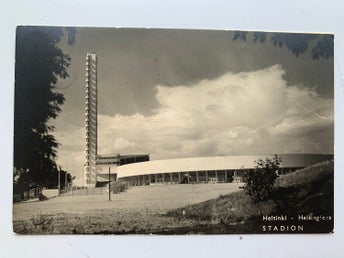 Helsinki Stadion Helsingfors - Finland postcard 1950