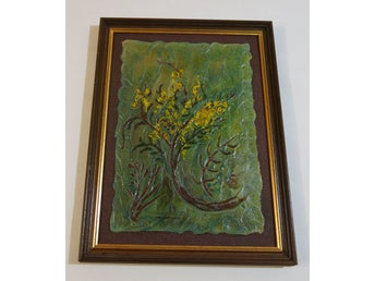 Tavla Ginst Halland Landskapsblomma 1980