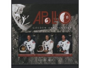 Antigua & Barbuda 2018 Rymd Apollo 11 3v i block