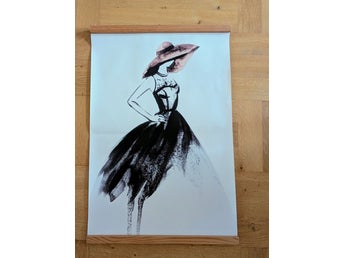 Modeillustration affisch på affischlister