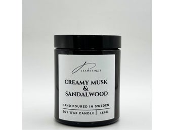 Creamy Musk & Sandalwood Doftljus - 100% sojavax ljus