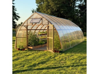 Träväxthus från Garten Dream 5x4m med 4 mm polykarbonatöverdrag