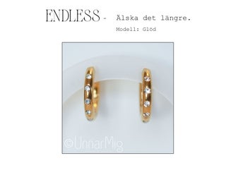 ** JUST NU-produkt ** Örhängen hoops - vattentåliga smycken - 18 K guld + stål