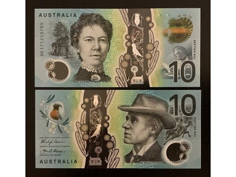 Australia Australien 10 dollars sedel 2017 ovikt/UNC P-63