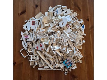 Lego: blandade vita bitar (0,8 kg)