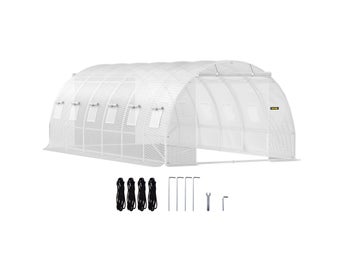 Walk-in Tunnel Greenhouse, 609.6 x 304.8 x 213.4 cm Portable Plant Hot House w