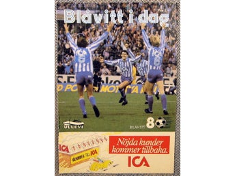 IFK Göteborg - Kalmar FF 1984 Blåvitt i dag Program Fotboll Affisch lag foto