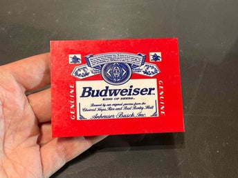 Budweiser öl Kylskåpsmagnet vintage Etikett