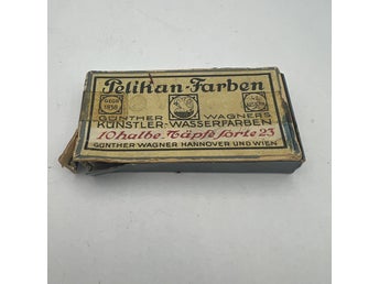 Antik Pelikan-Farben Günther Wagner akvarell ask retro