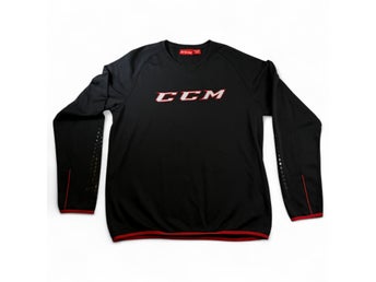 CCM Tröja Herr Storlek XL Svart Polyester Hockeytröja Långärmad Sport