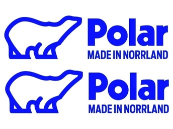 [ DEKALER] POLAR Norrland (Ver 1) Två st. 30 x 8 cm.