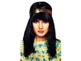 Svart Cleopatra Peruk Maskerad Halloween Ny