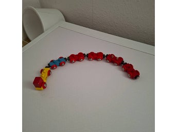 Vintage BRIO trätåg – Sällsynt 6-delars set – 60/70-tal – Svensk klassiker