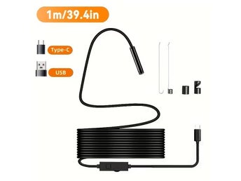 1080P HD Mobile Phone Endoscope Camera with 8 LED Lights, IP67 Waterproof