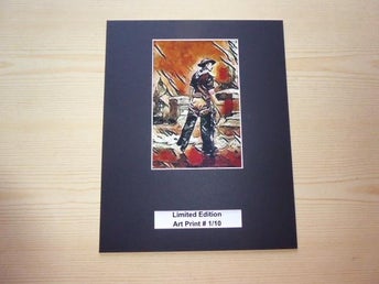 Cowboy Art Print Limited Edition med passepartout
