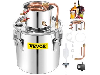 Alcohol Still, 50L Stainless Steel Water Alcohol Distiller with Condenser